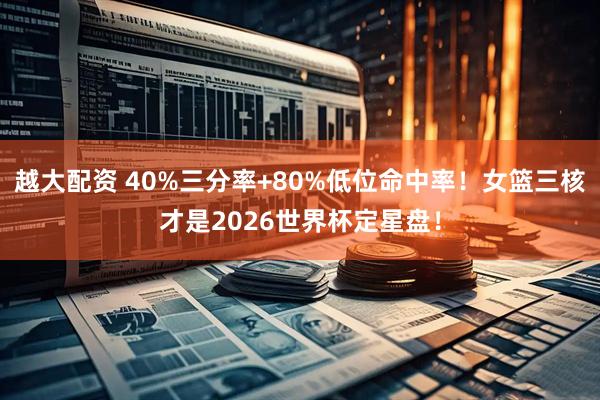 越大配资 40%三分率+80%低位命中率！女篮三核才是2026世界杯定星盘！